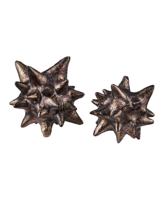 Currey and Company - 1200-0943 - Object Set of 2 - Jacks Object Set of 2 - Antique Brass