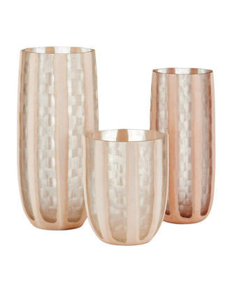 Currey and Company - 1200-1031 - Vase - Merletto - Blush/Clear
