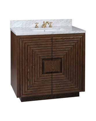 Currey and Company - 3800-0012 - 36 Vanity with Rectangular Undermount Sink - Morombe - Cocoa/White