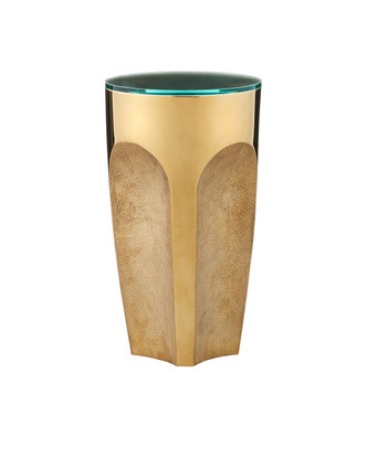 Currey and Company - 4000-0215 - Drinks Table - Lemy - Polished Brass/Clear