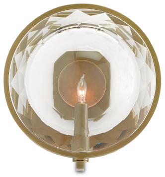 Currey and Company - 5000-0051 - One Light Wall Sconce - MarjieScope - Clear Antique Brass