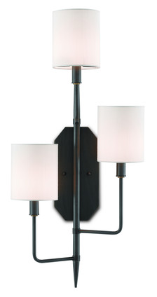 Currey and Company - 5000-0098 - Three Light Wall Sconce - Knowsley Collection - Oil Rubbed Bronze