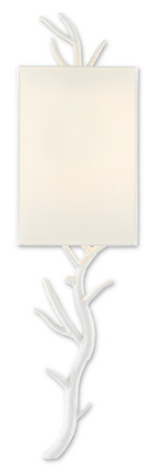 Currey and Company - 5000-0148 - One Light Wall Sconce - Baneberry Collection - Gesso White