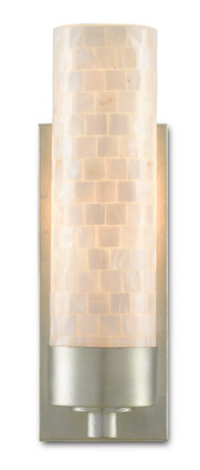 Currey and Company - 5000-0158 - One Light Wall Sconce - Abadan - Natural/Silver Leaf