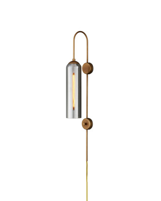 Currey and Company - 5000-0255 - One Light Wall Sconce - Severn - Antique Brass/Oil Rubbed Bronze/Smoke