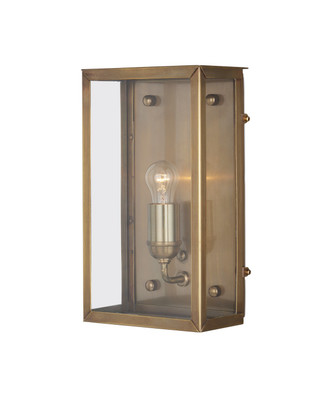 Currey and Company - 5500-0052 - One Light Outdoor Wall Sconce - Royster - Antique Brass/Clear