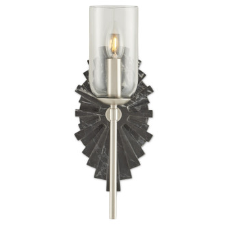 Currey and Company - 5800-0025 - One Light Wall Sconce - Benthos - Natural/Nickel/Clear
