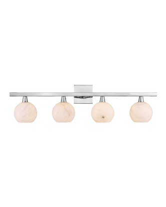 Currey and Company - 5800-0037 - Four Light Bath Bar - Bombelles - Polished Nickel/Natural