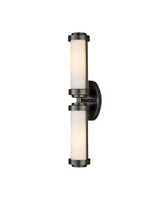 Currey and Company - 5800-0045 - Two Light Wall Sconce - Bowland - Oil Rubbed Bronze/White