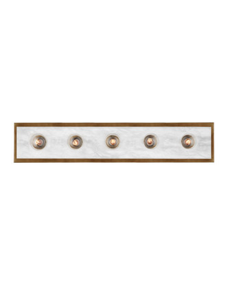 Currey and Company - 5800-0055 - Five Light Wall Sconce - Berdine - Natural/Antique Brass