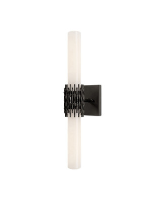 Currey and Company - 5800-0071 - Two Light Wall Sconce - Brietta - Opaque White/Oil Rubbed Bronze