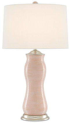Currey and Company - 6000-0236 - One Light Table Lamp - Ondine - Blush/Silver Leaf