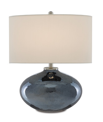 Currey and Company - 6000-0645 - One Light Table Lamp - Lucent - Blue Mirror/Polished Nickel