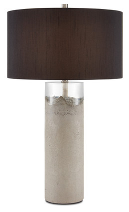 Currey and Company - 6000-0751 - One Light Table Lamp - Edfu Table Lamp - Concrete/Clear