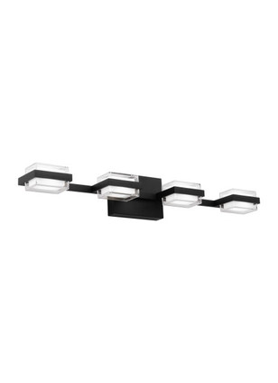 Visual Comfort Modern - 700BCKMD4B-LED930-277 - LED Bath Vanity - Kamden - Nightshade Black
