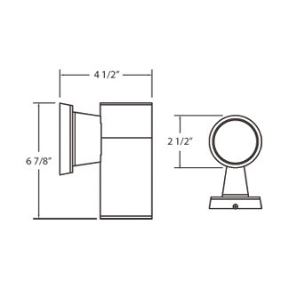 ARCHITECTURAL OUTDOOR OUTDR,WLLMNT,50W GU10,RD,DNLT (19201-016)