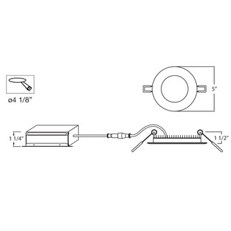 LED SLIM LED SLIM REC,4IN,12W,RD,WHT (28988-014)