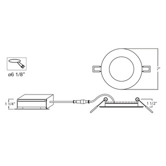 LED SLIM LED SLIM REC,6IN,15W,RND,BN (28990-024)