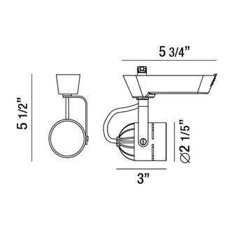 TRACKHEAD,LED,1LT,9W,RND,WHITE (29674-015)