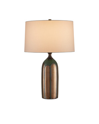 Currey and Company - 6000-1000 - One Light Table Lamp - Cuprum - Dark Green/Copper