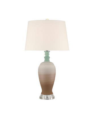 Currey and Company - 6000-1024 - One Light Table Lamp - Happy 80's - Brown/Light Blue/Clear