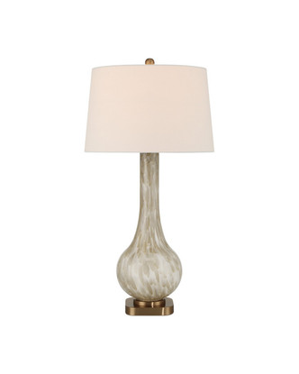 Currey and Company - 6000-1025 - One Light Table Lamp - Bombon - Pale Brown/Off-White/Antique Brass