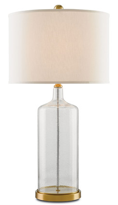 Currey and Company - 6510 - One Light Table Lamp - Hazel - Clear/Brass