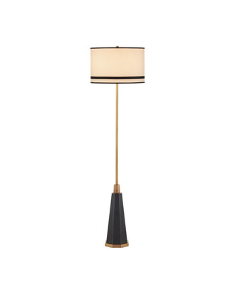 Currey and Company - 8000-0174 - One Light Floor Lamp - Gieves - Black/Bronze/Antique Brass