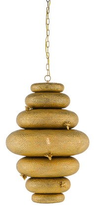 Currey and Company - 9000-0761 - One Light Chandelier - Bee My Honey - Antique Brass