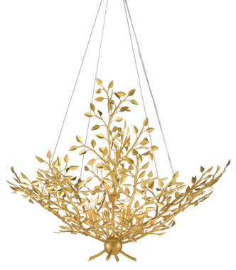 Currey and Company - 9000-0778 - Eight Light Chandelier - Huckleberry - Contemporary Gold Leaf