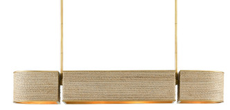Currey and Company - 9000-0820 - Four Light Chandelier - Tenby - Natural/Contemporary Gold Leaf