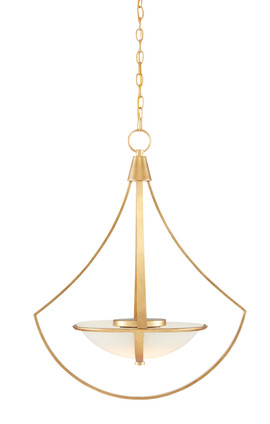 Currey and Company - 9000-0861 - One Light Chandelier - Iberia Gold Chandelier - Contemporary Gold Leaf