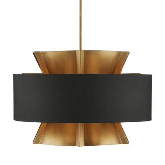 Currey and Company - 9000-0970 - Six Light Chandelier - Oxenwood - Brass/Black