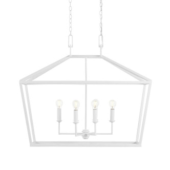 Currey and Company - 9000-0979 - Six Light Chandelier - Denison Collection - Gesso White
