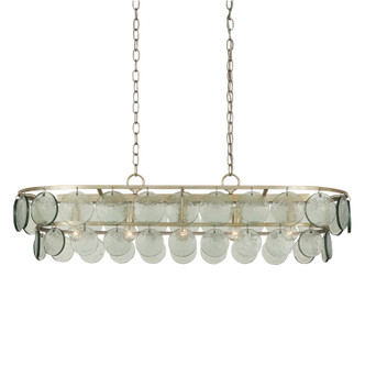 Currey and Company - 9000-0990 - Five Light Chandelier - Settat - Clear/Silver Leaf