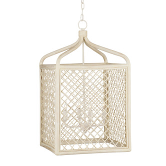 Currey and Company - 9000-0994 - Four Light Lantern - Wanstead - Hand-painted Glass/Brass