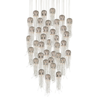 Currey and Company - 9000-1032 - 36 Light Pendant - Medusa - Nickel/Clear/Silver
