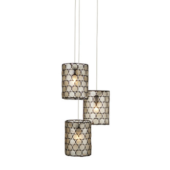 Currey and Company - 9000-1048 - Three Light Pendant - Regatta - Natural/Cupertino/Silver