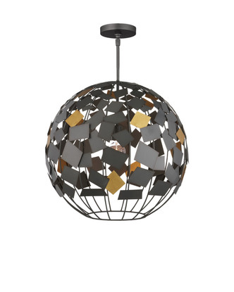 Moon Night Gray & Gold Orb Chandelier One Light Chandelier (9000-1089)