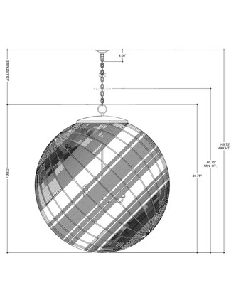 Senjyo Five Light Chandelier (9000-1109)