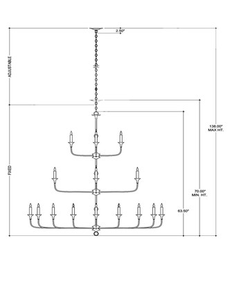 Nottaway 18 Light Chandelier (9000-1130)