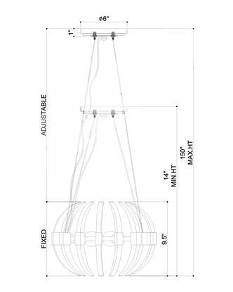 Coquette Three Light Chandelier (9000-1193)