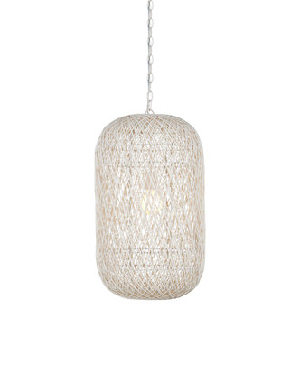 Currey and Company - 9000-1211 - One Light Pendant - Cocoon - Cream/Vanilla/White