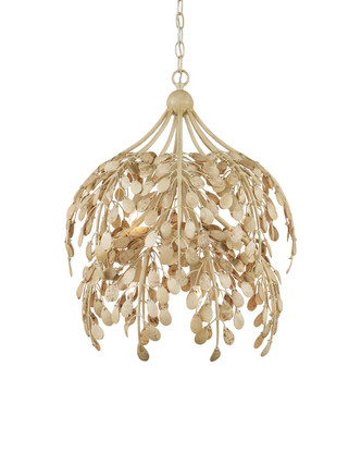 Currey and Company - 9000-1265 - Six Light Pendant - Maypan - Natural/Coco Cream