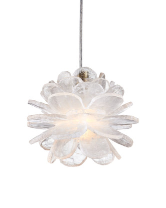 Currey and Company - 9000-1268 - One Light Pendant - Clarity - Natural/Brass