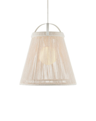 Currey and Company - 9000-1302 - One Light Pendant - Parnell - White/Frosted White/Gesso White