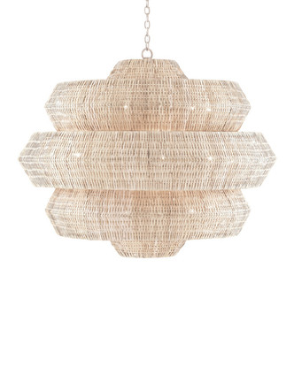 Currey and Company - 9000-1315 - 18 Light Chandelier - Antibes - Bleached Natural/Snow White