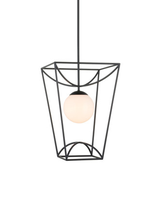 Currey and Company - 9500-0011 - One Light Lantern - Rochefort - Black/White