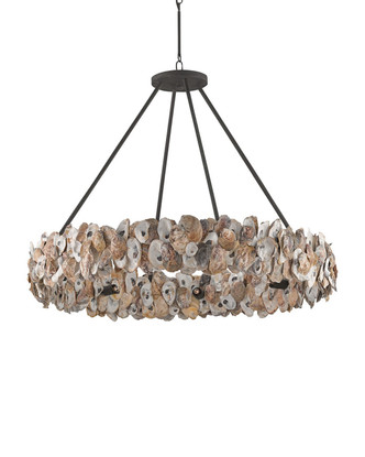 Oyster Shell Eight Light Chandelier (9672)