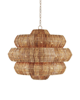 Currey and Company - 9859 - Nine Light Chandelier - Antibes - Natural/Khaki